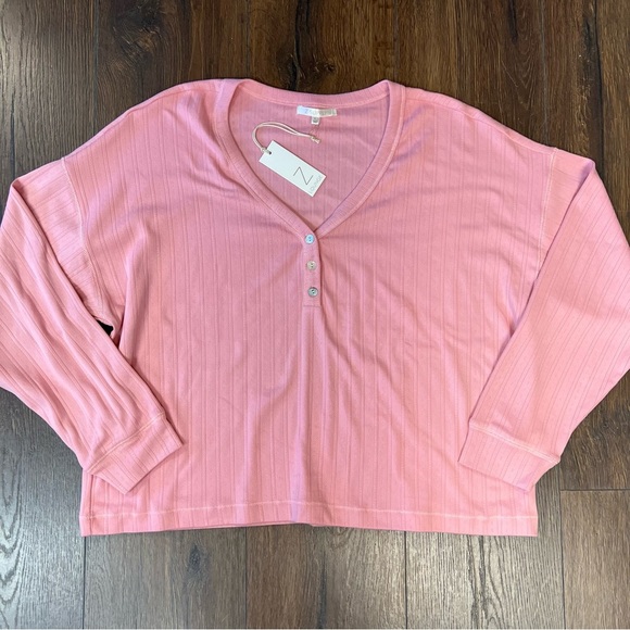 🆕 Z SUPPLY The Blush Dusk Pointelle Top SZ LG - Picture 2 of 5